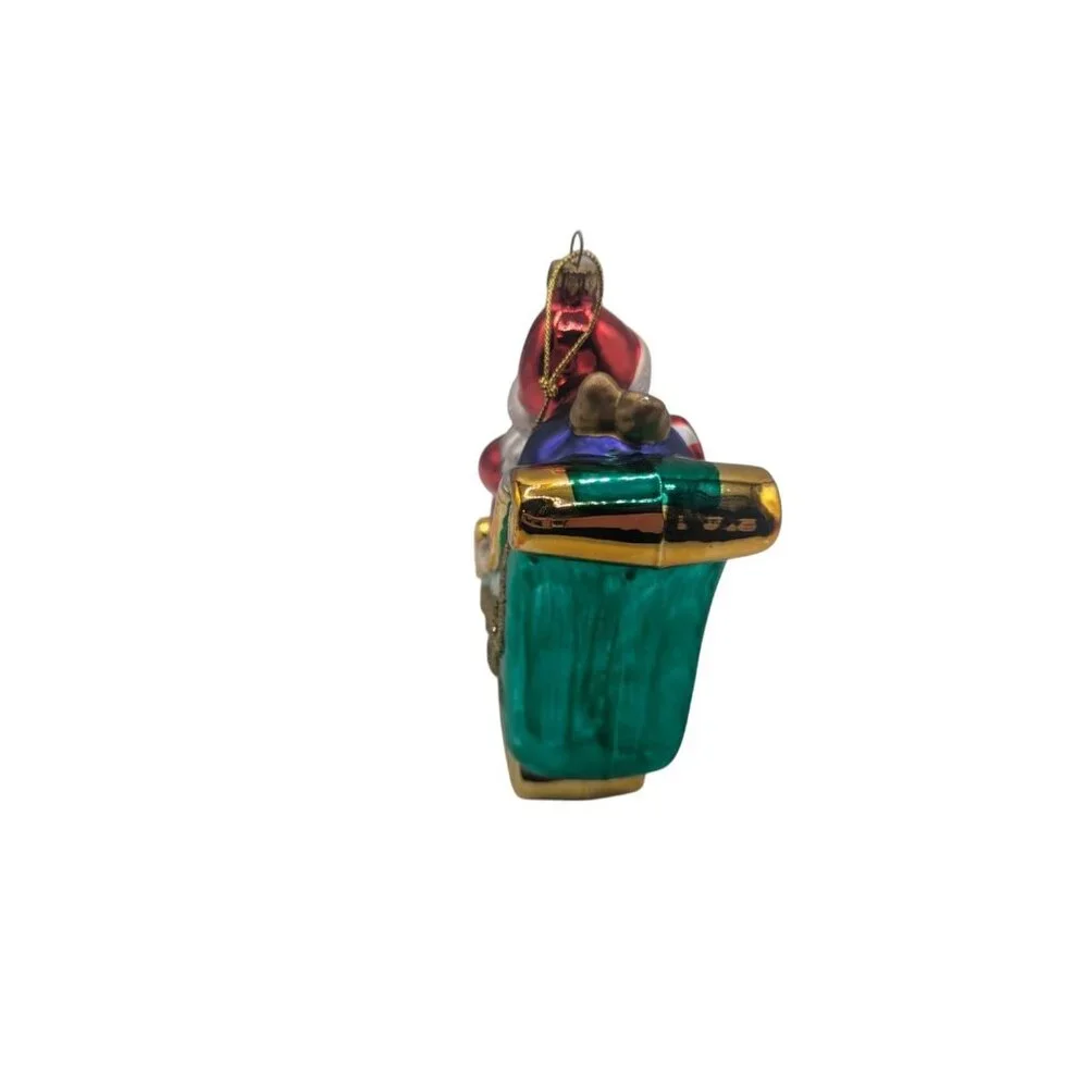 Thomas Pacconi Museum Series Christmas Ornament Santa in Sleigh Hand Blown Glass